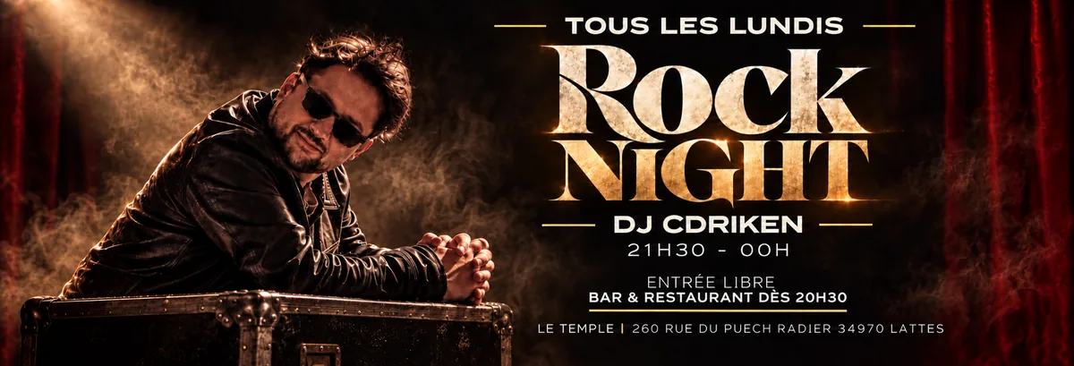 Rock Night, tous les lundis au Temple avec DJ Cdriken