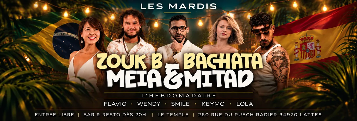 Soirée Zouk B & Bachata du mardi au Temple