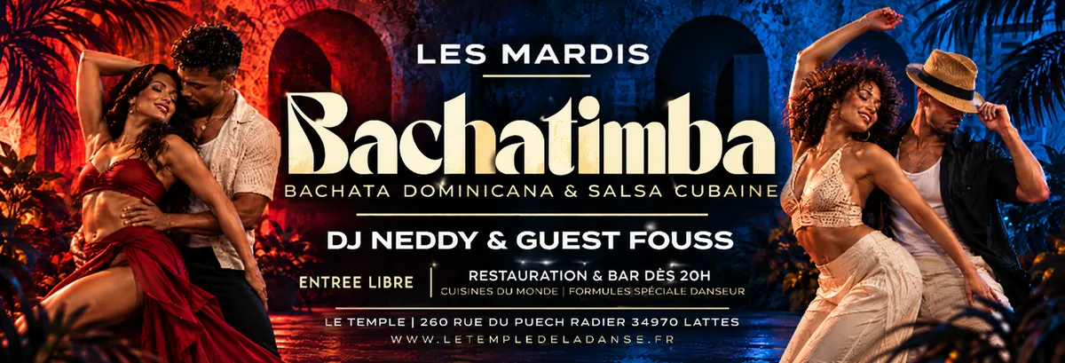 Bachatimba, soirée bachata et salsa du mardi au Temple